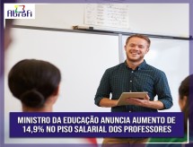 Ministro da Educação anuncia aumento de 14,9% no piso salarial dos professores