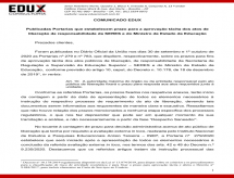 A EDUX Consultoria emite informe sobre as Portarias que estabelecem prazo para aprovação tácita dos atos de liberação da SERES/MEC