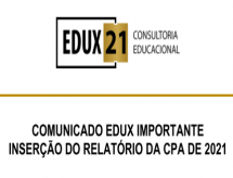 A EDUX 21 emite importante comunicado sobre a inserção do Relatório da CPA de 2021