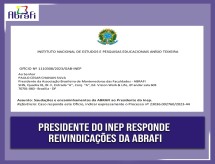 Presidente do INEP responde reivindicações da ABRAFI